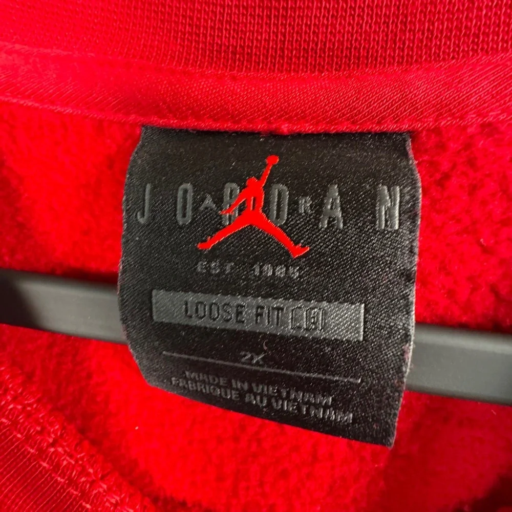 Jordan‎ Jumpman Mens 2XL Red Graphic Crewneck Sweatshirt Loose Fit